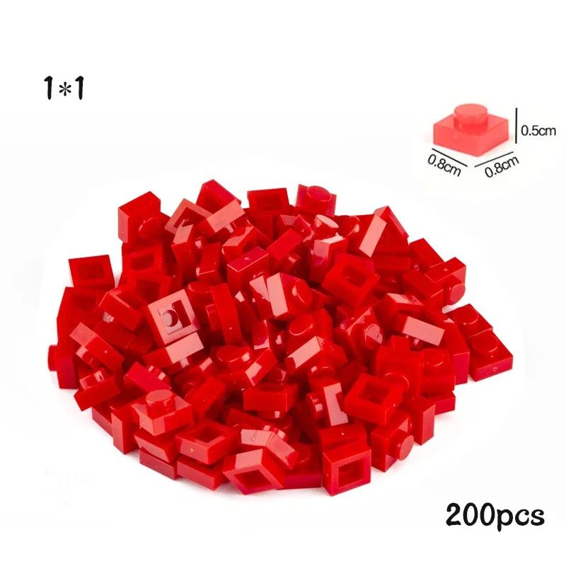 Non-Toxic 200Pcs Diy Building Blocks Thin Figures Bricks 1X1 Dots 21Color Educational Creative Size Compatible With 3024 Toys For Children