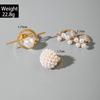 European and American design liquid lava flower opening ring ins baroque imitation pearl set gemstone ring