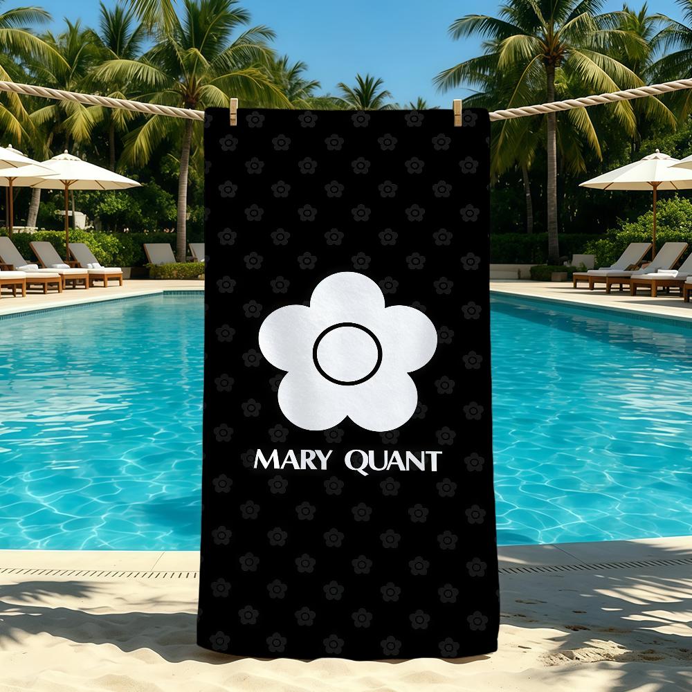 M-Mary Q-Quant Fashion Logo Towel For Outdoor Camping Beach Towel Super Absorbent Quick-Drying Summer Towel