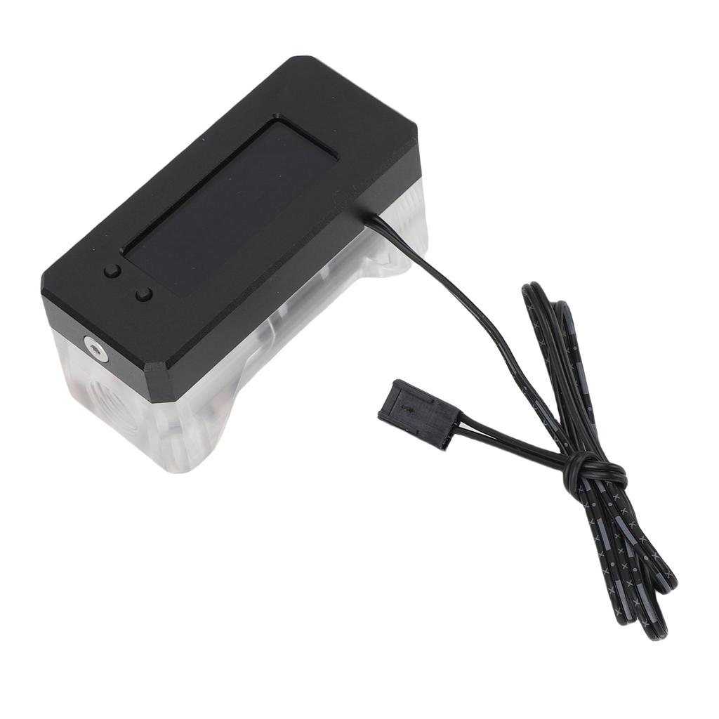 Water Cooling Flow Meter Alarm Multifunctional Aluminum Alloy and Acrylic High Temperature Low RPM Electronic Water