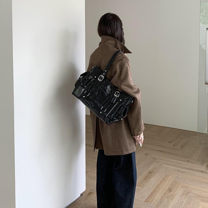 Large-capacity Tote Bag, Personalized Hand-held Motorcycle Bag, Single-shoulder Bag, Commuter Crossbody Bag