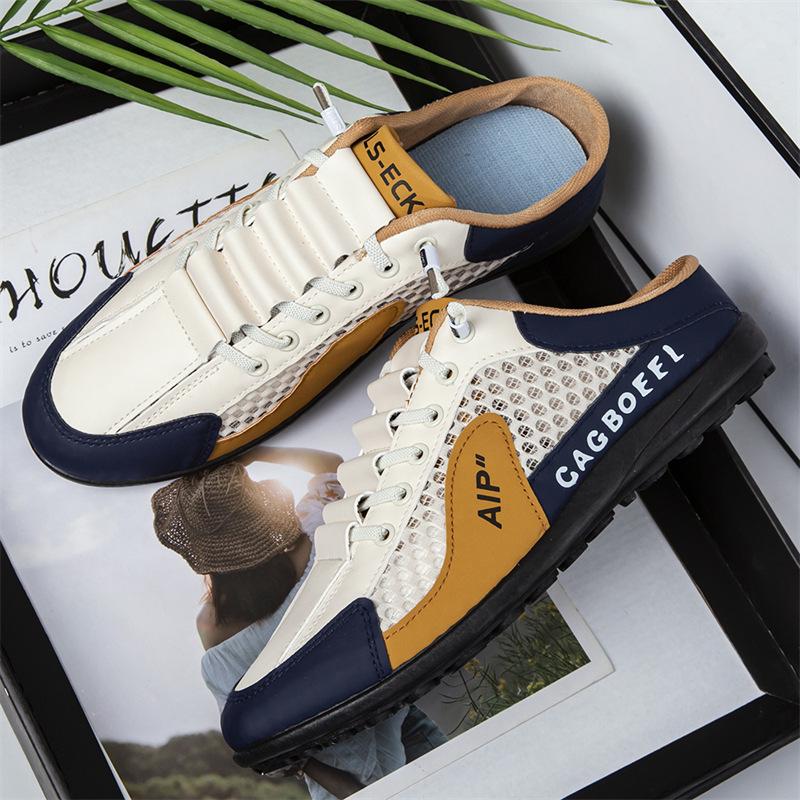 

Мужские летние сетчатые повседневные туфли без застежек - дышащий, модный дизайн Size 42