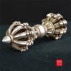 Bronce antiguo artículo de Buda mazo Jingang con nueve hilos de cobre puro y dorado en plata mazo Vajra Colección Metal