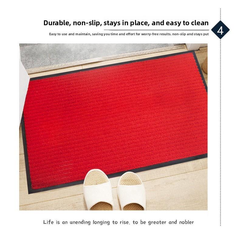 Modern Simple Patterned Corrugated Doormat With Absorbent Fibers For Indoor And Outdoor Use