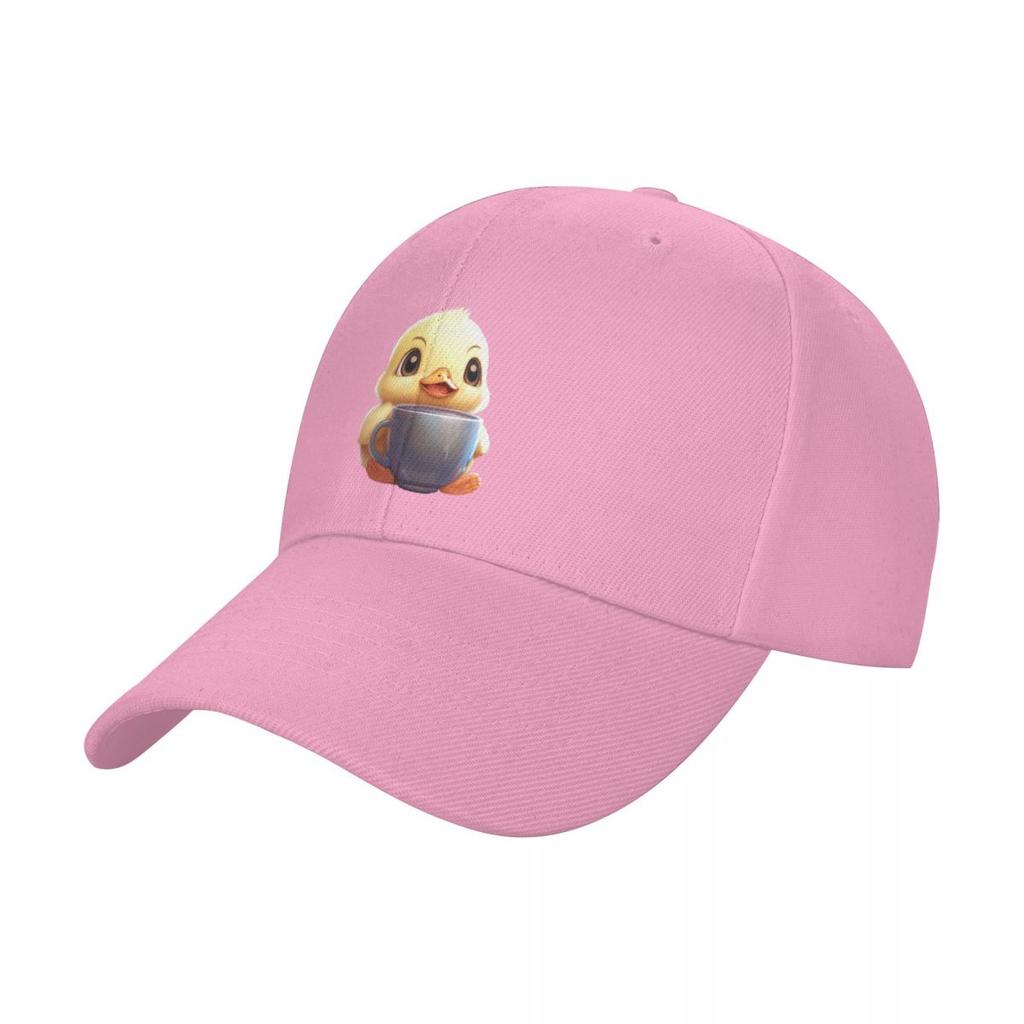 Cute duck with coffee Baseball Cap Sunscreen hats for men Luxury Cap golf hat genuine Hats Woman Men's