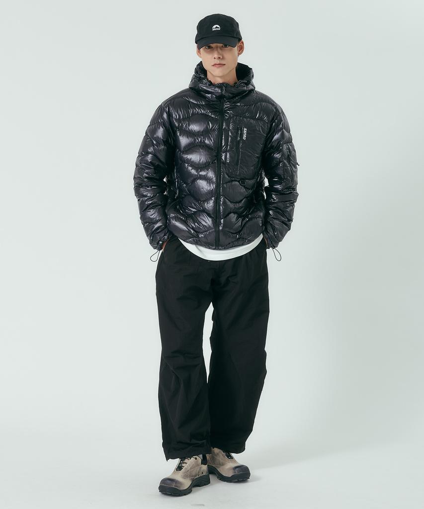 Sanro [Unisex] Light Down Padded Jacket - Glossy Black