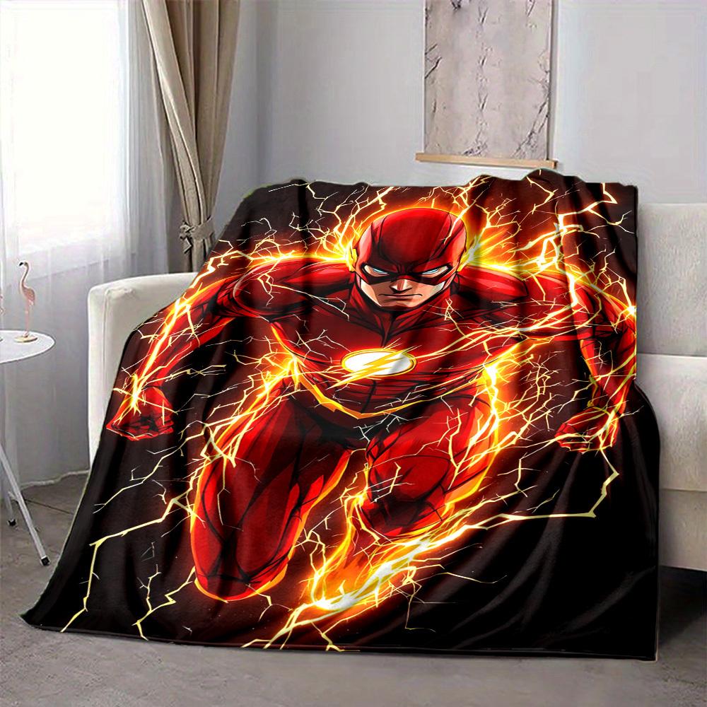 1pc Flash Lightning Flannel Throw Blanket - HD Printed Lightweight Soft Warm All-Season Blanket for Sofa, Bed, Travel, Camping 119