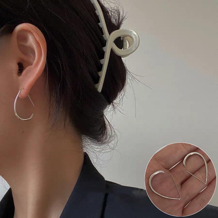 S925 Silver Snake-Shaped Hoop Earrings with Micro-Paved Zirconia - Retro Fashion for Women
