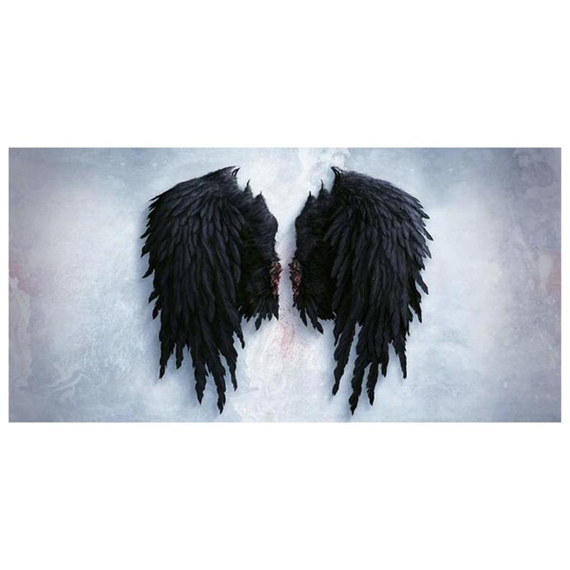 

Черно-белые крылья ангела, холст, картины на стене, художественные фотографии, современные холсты, настенные постеры и принты для домашнего декора 40x80cm