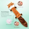 Squeaky Plush Dog Toy with Crinkle Paper Body, Soft Animal Shaped Pet Toy for Dog and Indoor Interactive Play, Mental Stimulation