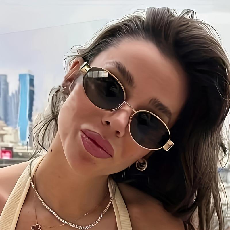 5 Pcs Retro Classic Metal Round Frame Sunglasses for Beach Women Fashion Korean Aesthetic Shades Sun Protection Sunnies