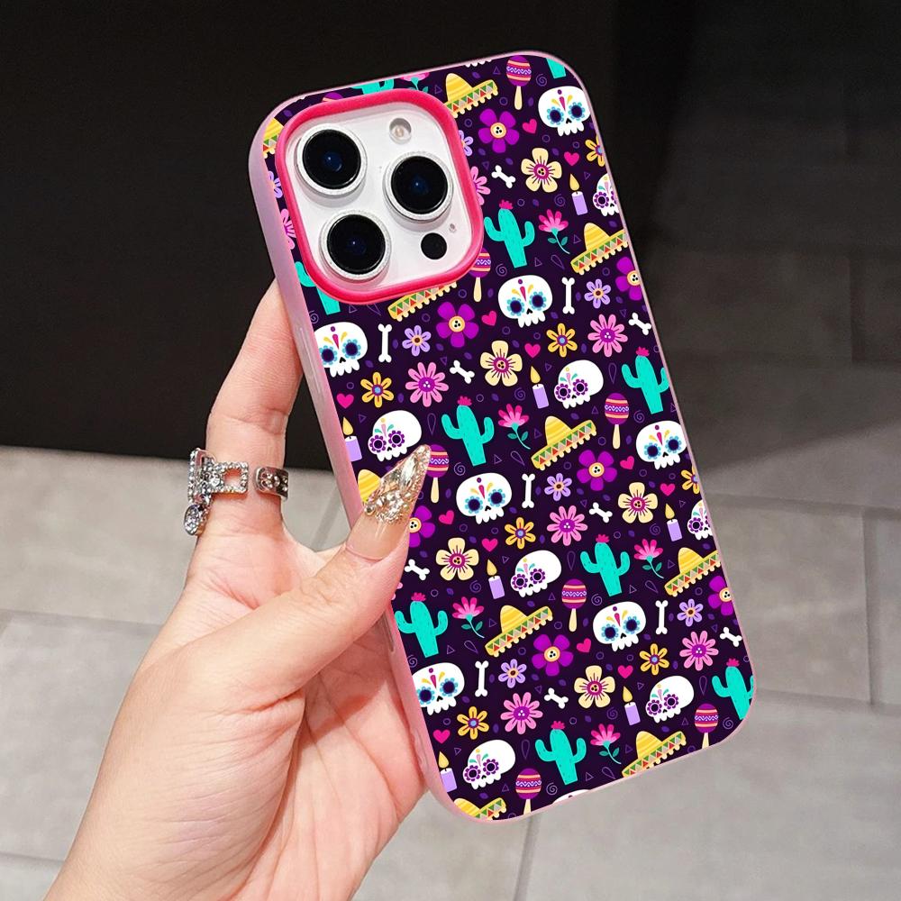 

Day of the Dead Jelly Double layer Rose Red Mobile Phone Case for iPhone 17 16 15 14 13 12 11 Air Pro Max Plus Protective iPhone 13