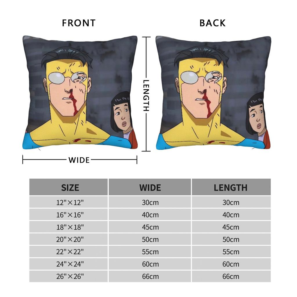 Anime Invincibles Pillow Case Soft Pillow Cover For Sofa Car Home Decor Fashion Pillowcases