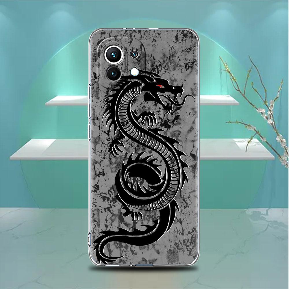 

Модный китайский винтажный дракон прозрачный чехол для Xiaomi Mi Poco X3 NFC M3 Pro F3 F1 11 Lite 12 Note 10 11T прозрачный чехол для телефона Redmi Note 9S