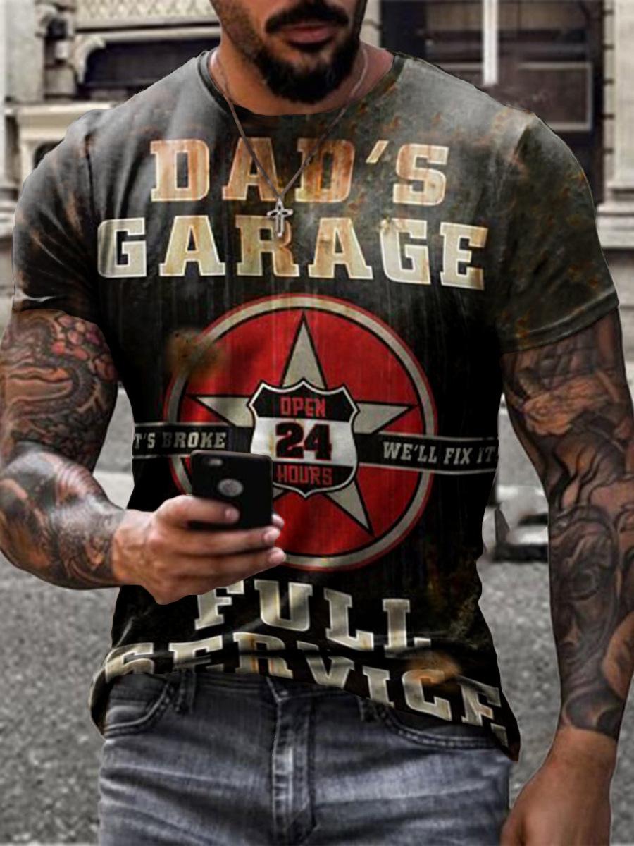 ETST 006 2022 Zomer Vintage Heren T-shirt 3d Retro Motorfiets Oversized T-shirts Voor Heren Kleding Biker Racing T-shirts Motor Tees Tops 2XL