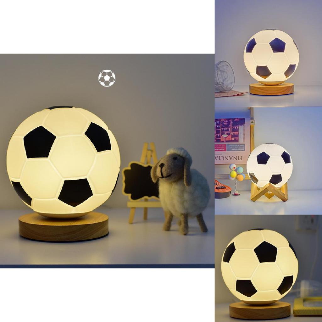 Football Glass Night Lamp Light For Home And Gift Decorations