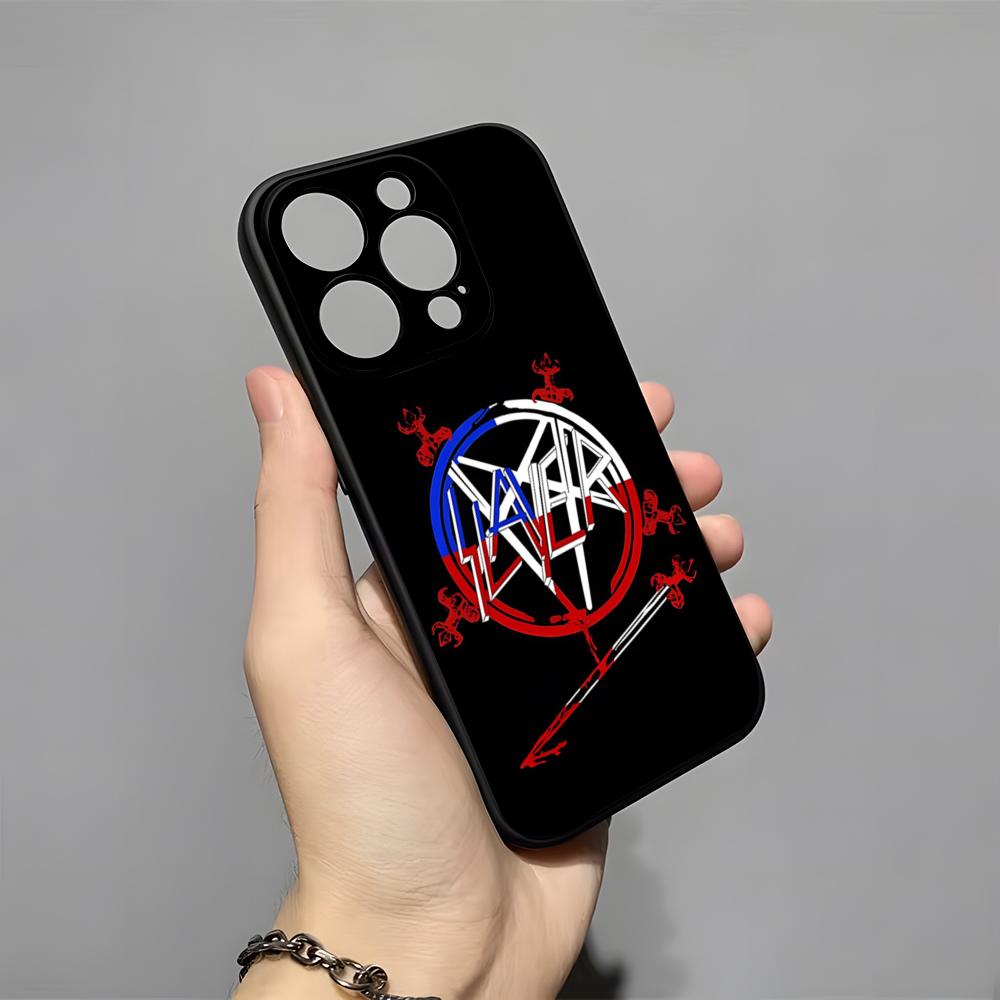Slayer Heavy Metal Rock Band Phone Case For IPhone 17 Pro Max 16 15 14 Pro Max 13 11 X Xs Xr 8 7Plus Silicone Cover