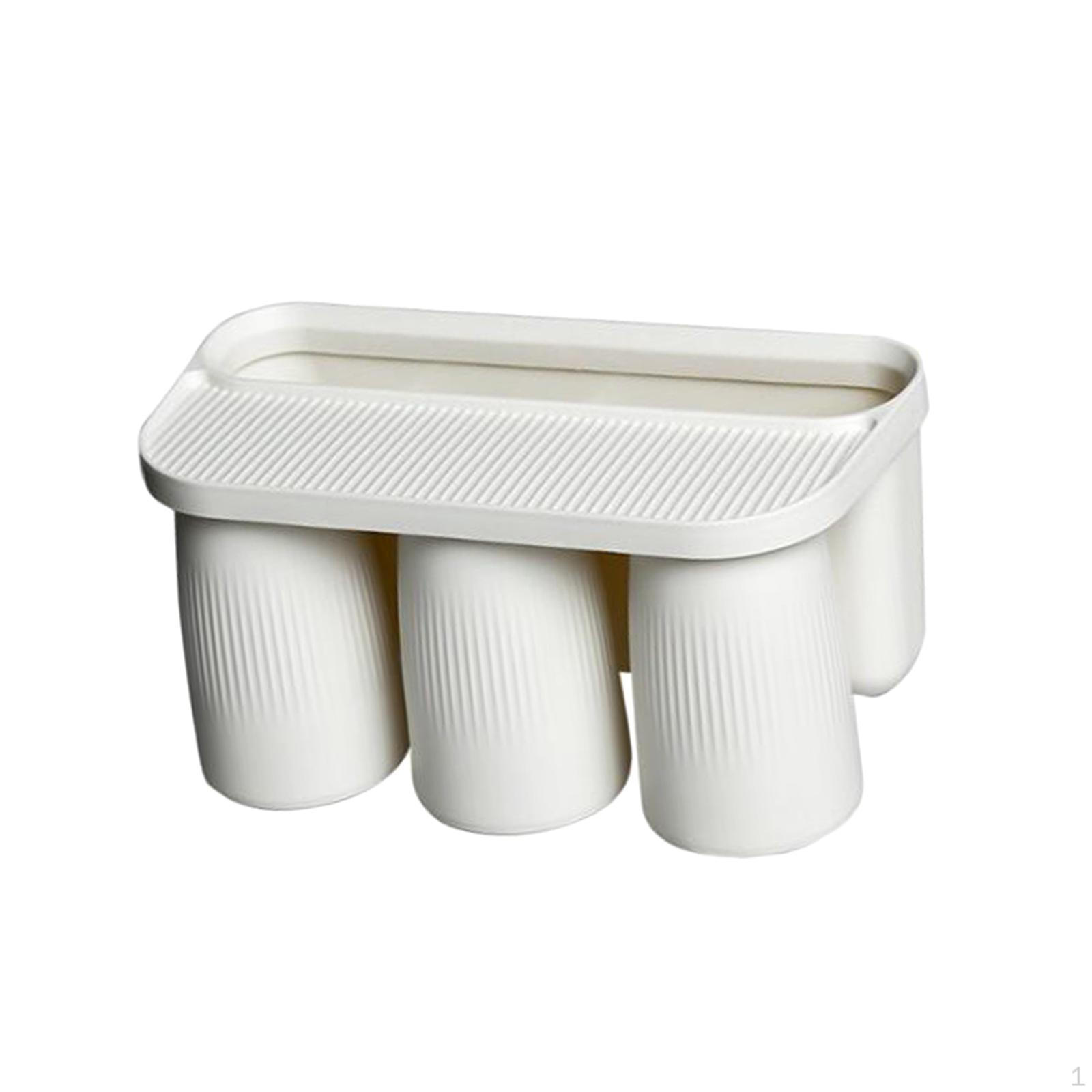 

Toothbrush Cup Holder Organizer with Magnetic Punch Free Triple