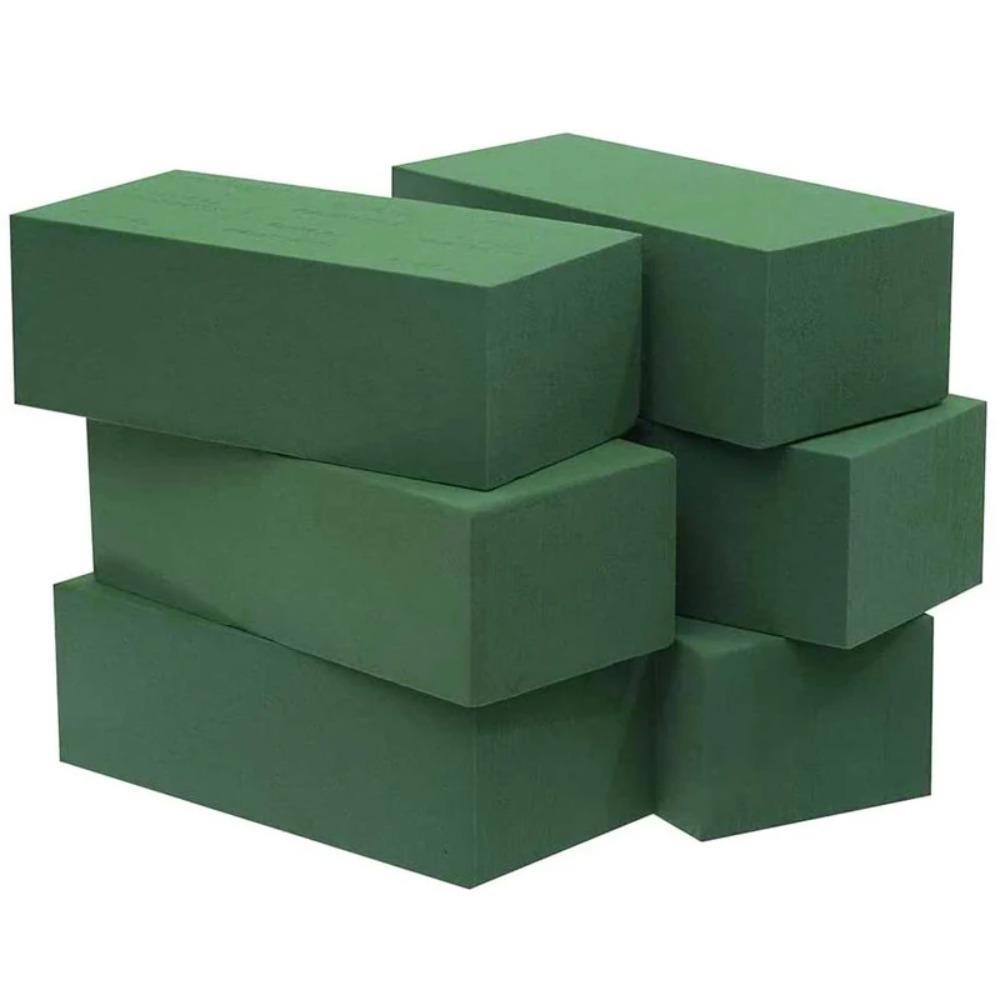 2/4/6pcs Rectangle Floral Foam Blocks Green Artificial Flower Mud Floral Foam Brick  for Home Garden