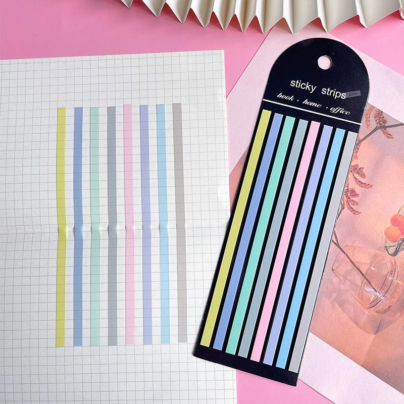 Fluorescent PET Waterproof Sticky Notes, Extra-Thin Long Tabs, 300 Pieces, Convenient Key Point Markers.