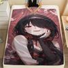 1PC Kurumi Print Flannel Blanket, High Quality All Seasons, Home Decor, Warmth and Comfort, Perfect for Christmas Gifts