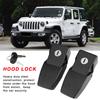 Anti Theft Car Hood Latch Lock Kit Assembly with Keys for Jeep Wrangler JK Unlimited 07 17