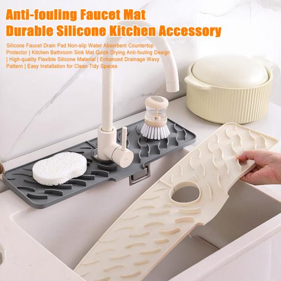 Silikonová podložka do dřezu Rychleschnoucí podložka Ochrana proti stříkající vodě u baterie Lapač vody Podložka proti stříkání do kuchyně koupelny