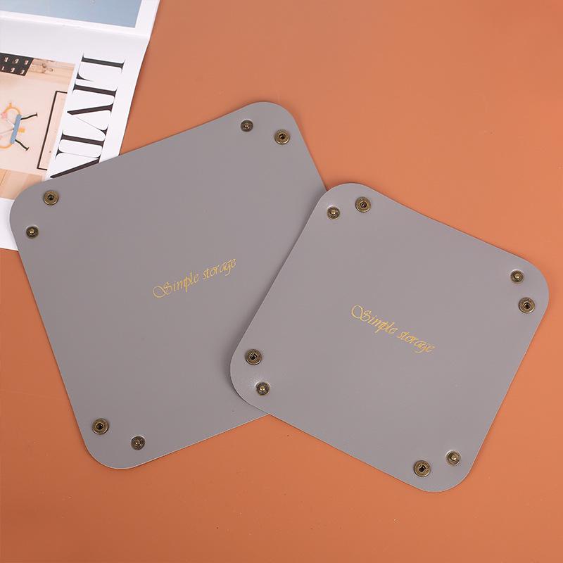 Nordic Style Leather Storage Tray for Keys, Cosmetics & Jewelry