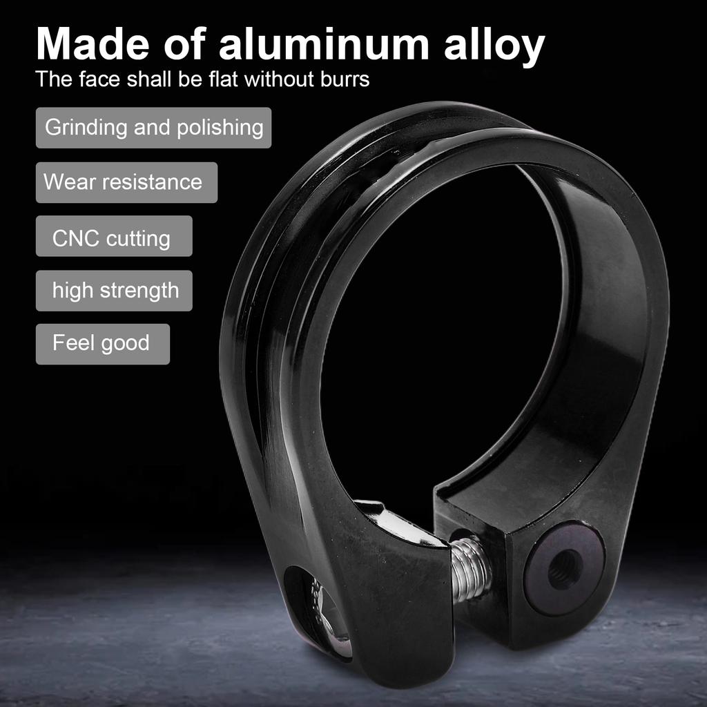 Bike Seat Post Clamp 31.8mm Aluminium Alloy CNC Cutting Ergonomic Hollow Design Seatpost Clamp
