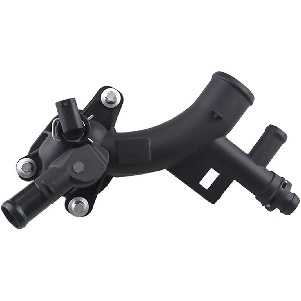 Engine Coolant Thermostat Housing Water Outlet With Sensor Compatible With Chevy Cruze, Sonic, Trax And Buick Encore 1.4L Replaces 25193922,