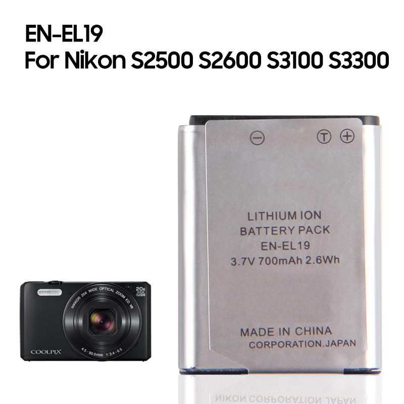 Rechargeable Lithium Battery For Nikon S200 S210 S220 S230 S570 S600 S800 S900 S7000 COOLPX S100 A100 S2550 S2750 EN-EL10 EN-EL19 Camera Battery