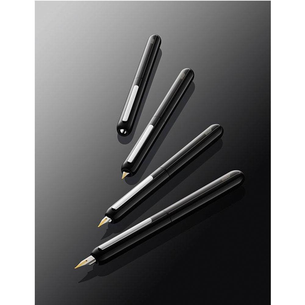 LAMY Dialogue 3 Fountain Piano Fine Officially Imported Pen, Black, Nib, L74PBK-F, Dual-Use,