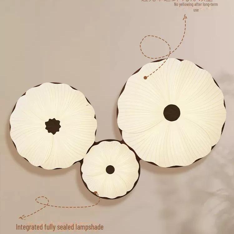 "Medieval-Style Ceiling Lamp: Full-Spectrum Eye Protection, Walnut Wood Grain, Cream Finish, Retro Design for Bedroom or Study."