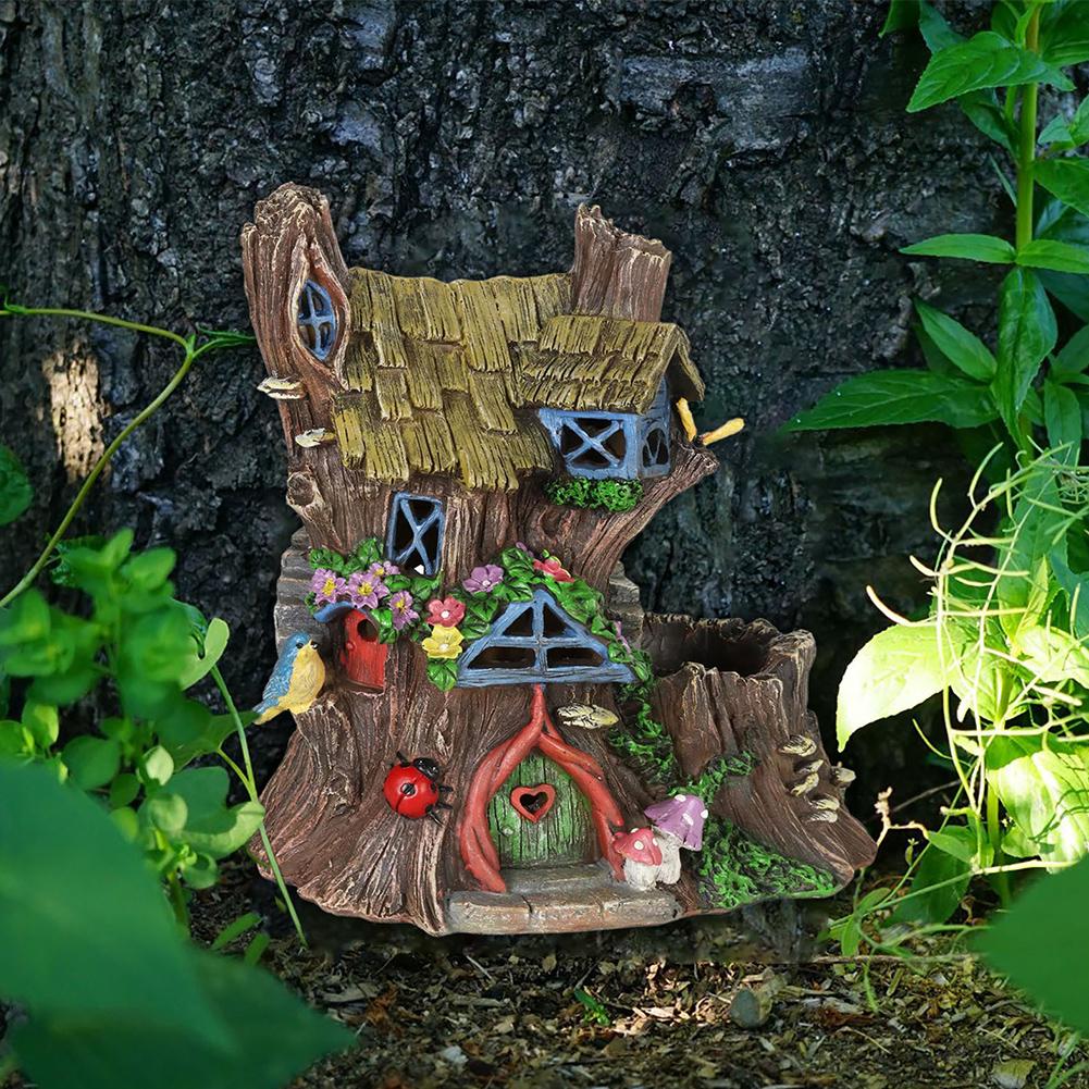 Garden Fairy Gnome Elf Miniature Figurines Window Door Garden Statue House Christmas Home Door Q7E0