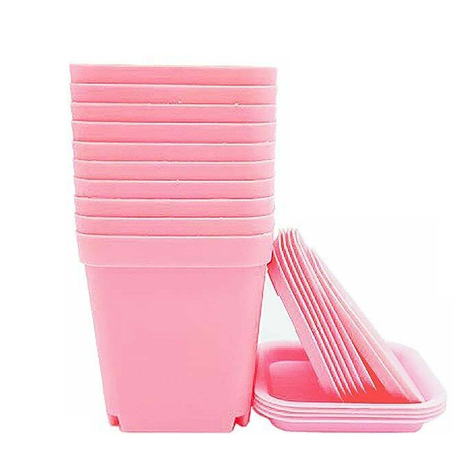 

Квадратные цветочные горшки многоразовый набор суккуленты вентилируемые розовый