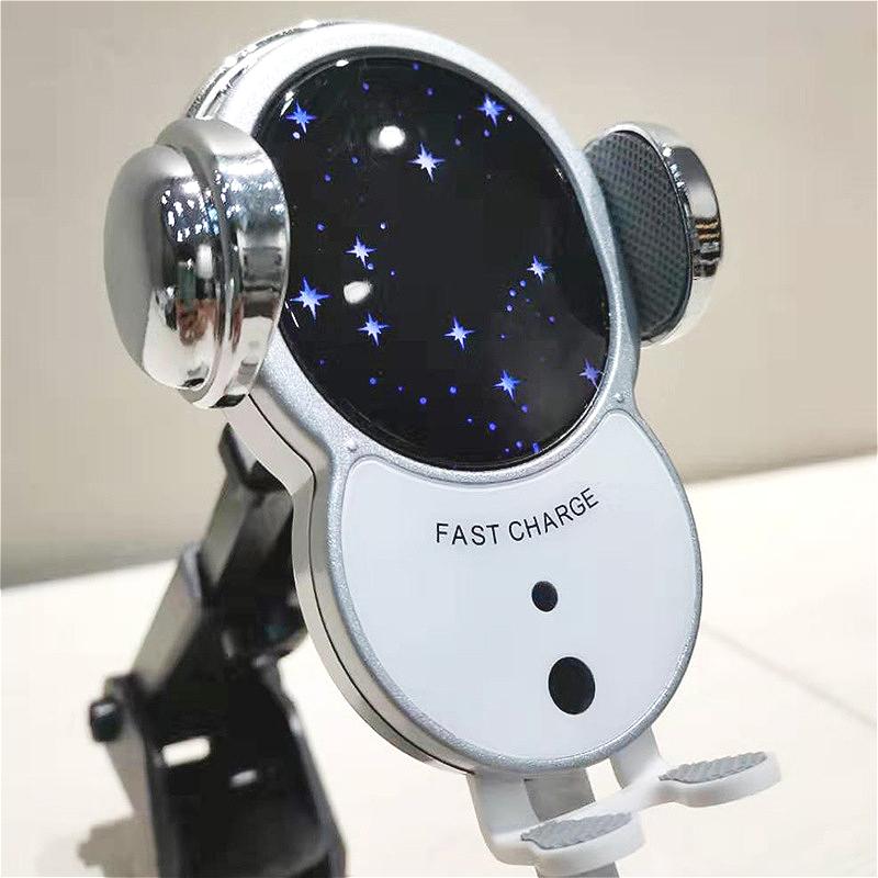 Wireless Car Charger 15W Fast Charging Auto Clamping Phone Holder for Convenient and Safe Driving