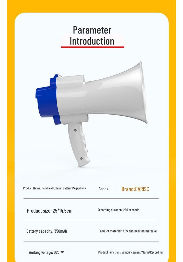 Yalanxi H11 Handheld Megaphone Speaker for Street Promotions