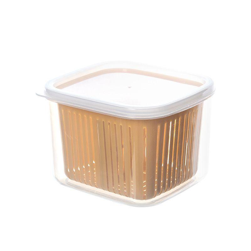 Transparent Double Layer Fresh-keeping Box For Ginger Garlic Onion Storage And Preservation