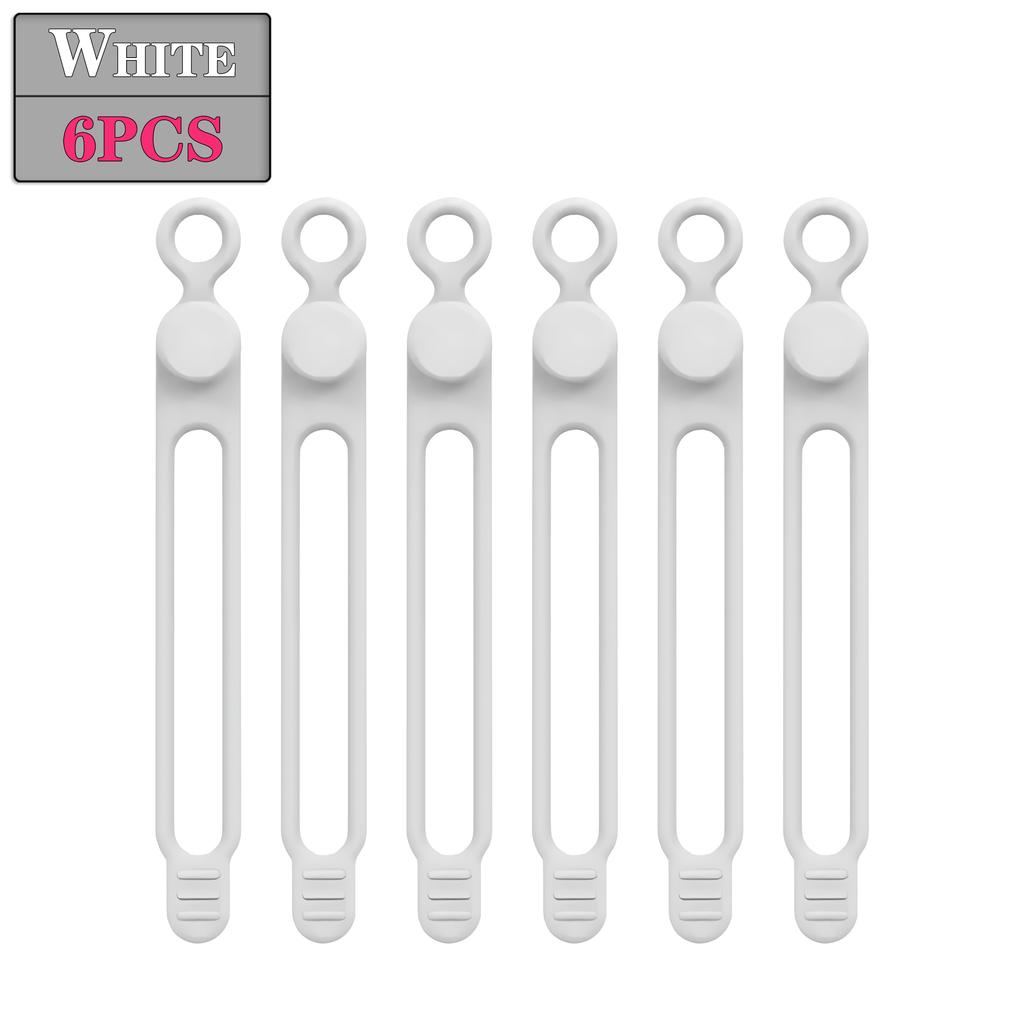 6-120PCS Reusable Cable Ties Flexible Cord Organizer Straps for Home Office Travel and Electronic Device Wire Management