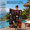 rock Band Collage Beach Towel, Microfiber Beach Towel, Perfect For Pool, Beach, Travel, Home Decor Beach Party Fan gifts