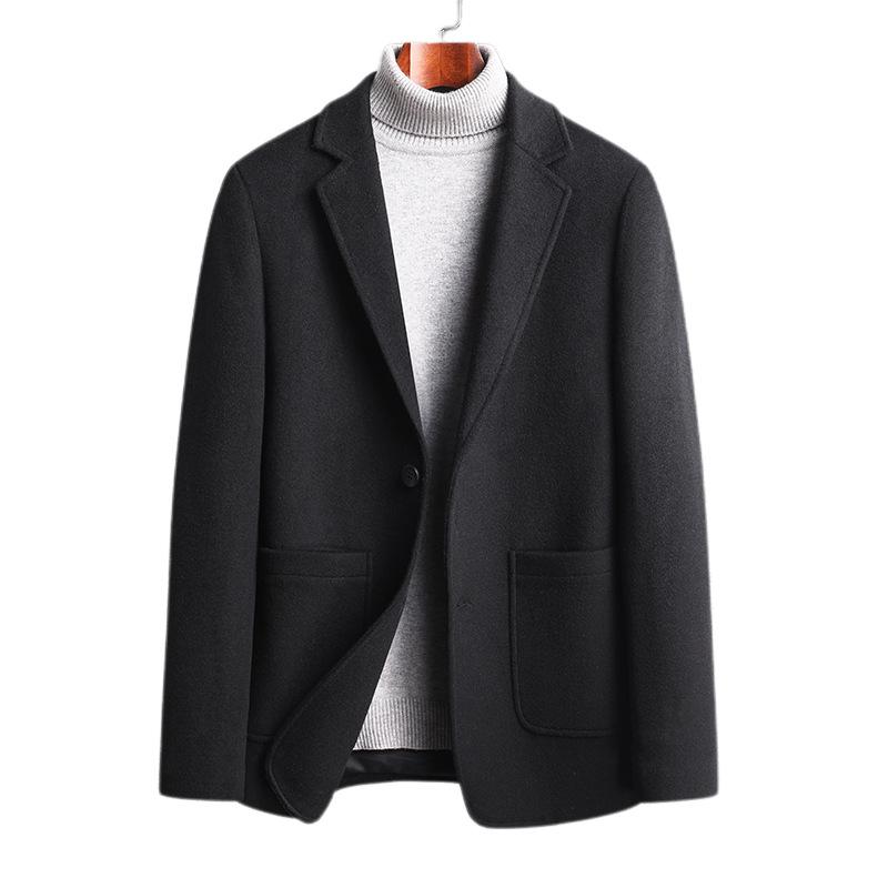 Young Men's Woolen Coat Men's Autumn and Winter Casual Light Luxury Men's High-end Wool Blazer