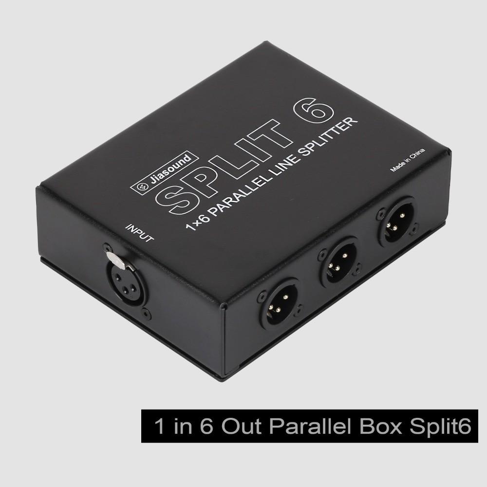

Jiasound SPLIT6 XLR Socket 1 in 6 out Expander 1 to 6 Balanced XLR Splitter Xlr Selector 1 in 6 out