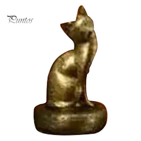 

1/3/6/10 шт. Магнитная декоративная фигурка в виде кошки с шарнирной головкой, мини-фигурка котенка из смолы, винтажная статуэтка животного с шарнирной головкой, украшение для дома 1pc золотистый