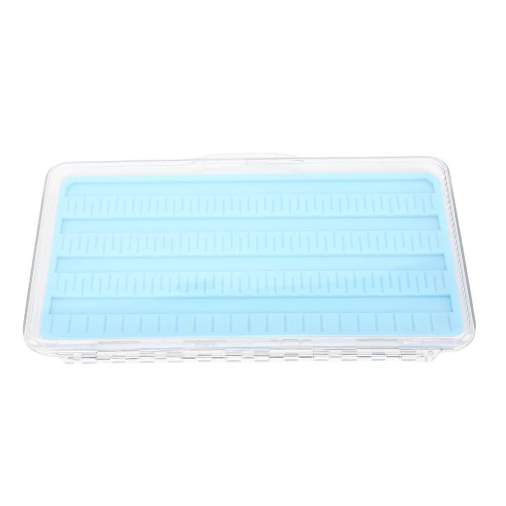 Fliegenfischerbox Magnetverschluss Easy Grip Klarsichtdeckel Einschichtige Fliegenbox mit Silikonpad L