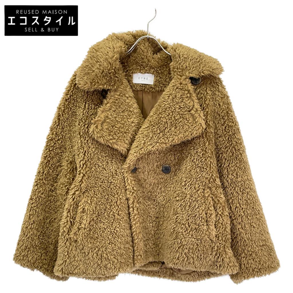 ETRE TOKYO 1221600017 Brown Faux Sheep Fur Jacket Jacket M BrownUsed