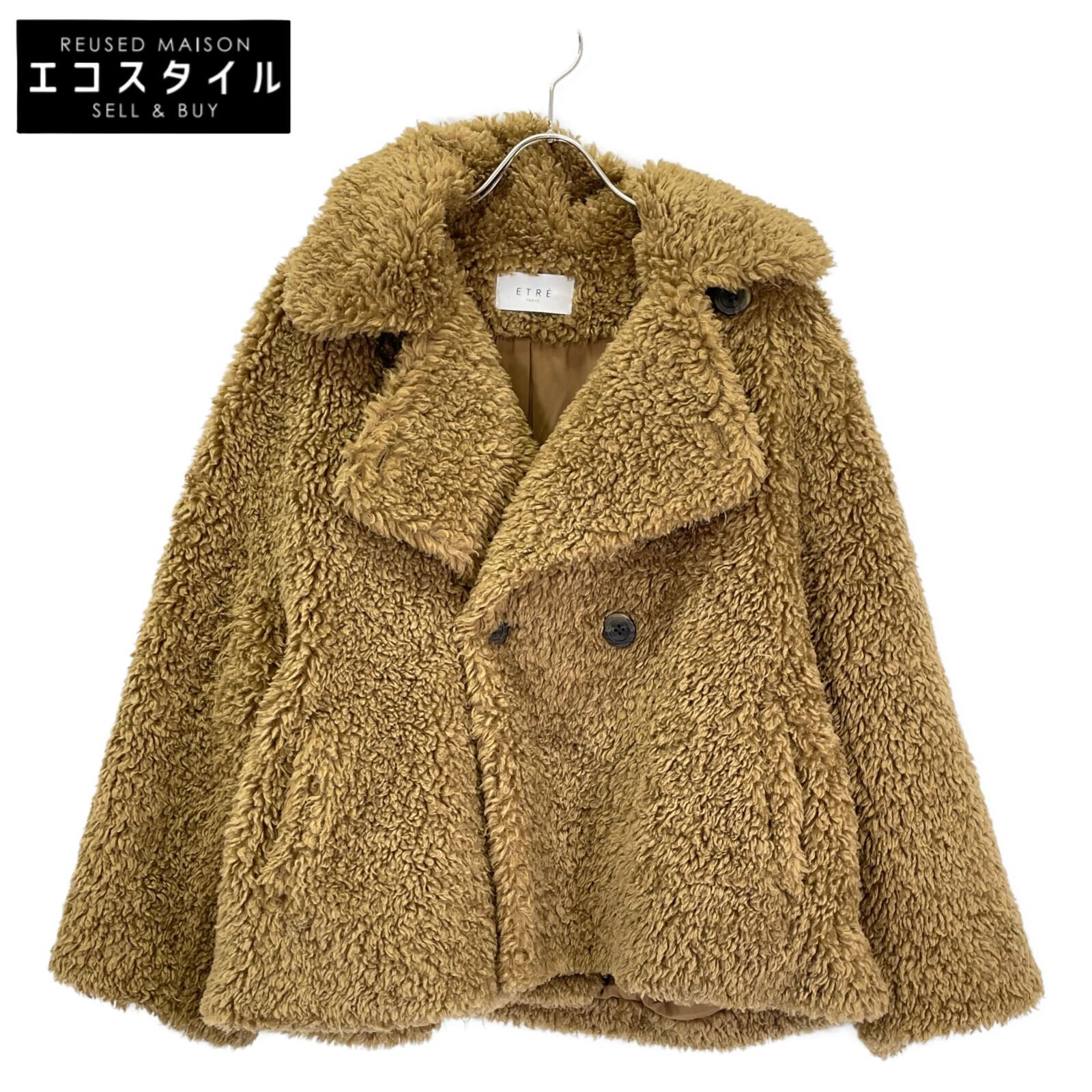 

ETRE TOKYO 1221600017 Brown faux sheep fur jacket Jacket M BrownUsed