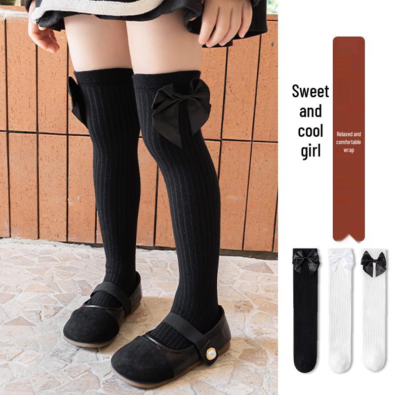 Children's Bow Lolita Over-the-Knee High Socks for Spring and Autumn