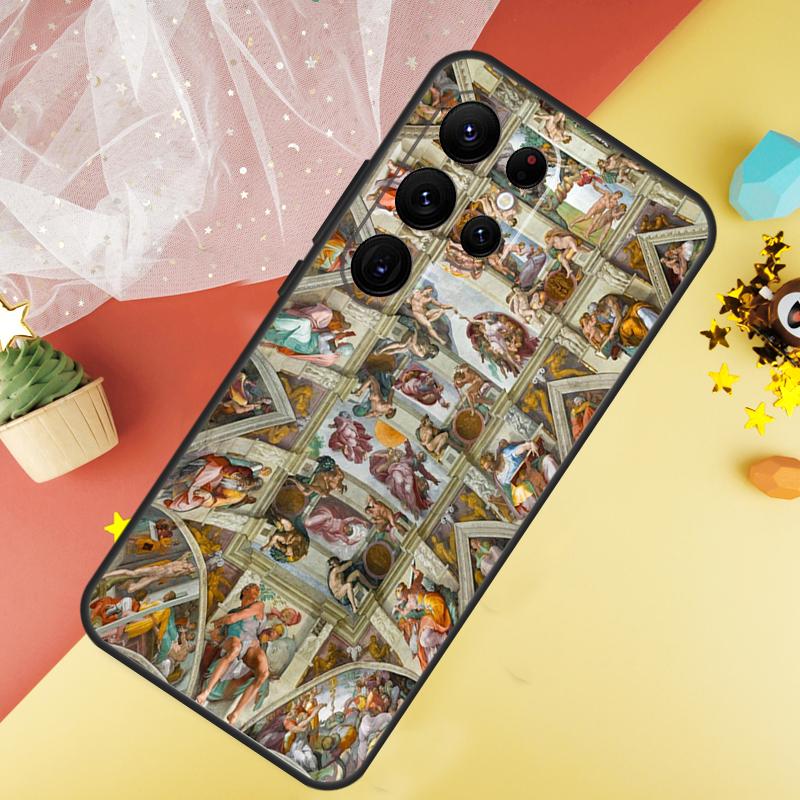 Michelangelo Art Phone Case For Samsung Galaxy S25 FE S23 S21 S20 S22 S24 S26 Ultra S10 S26 Plus Cover Coque