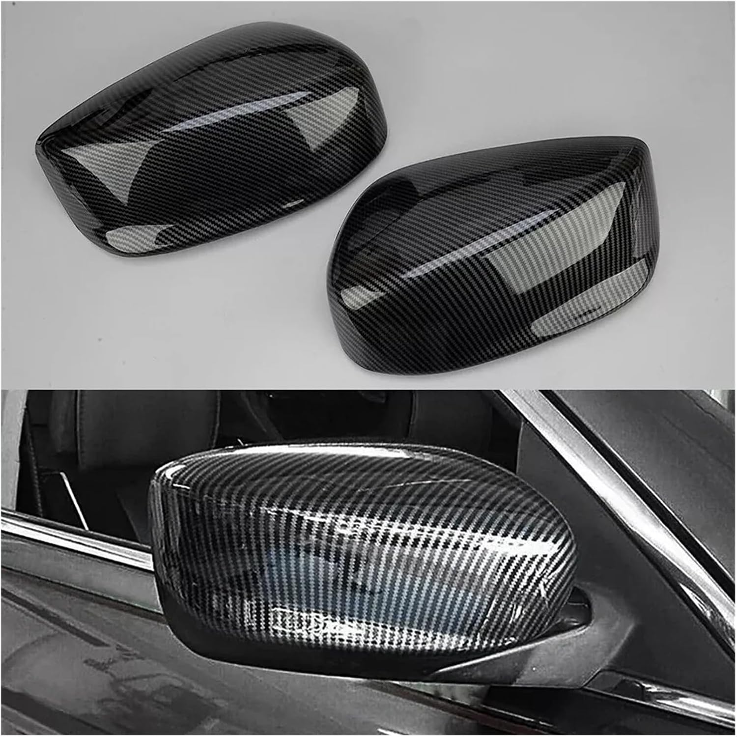 

Sleek Carbon Fiber Style Side Mirror Covers Compatible With Compatible For Acura ILX Sedan (2013 2022) Quick Installation
