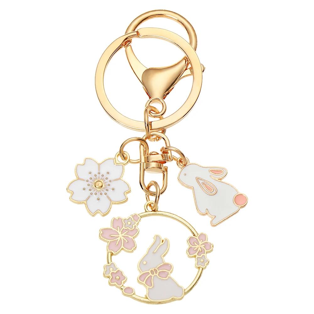 Japanese Cute Lucky Cat Keychains Cartoon Lucky Cat Key Chains Car Bag Charm Ornaments Pendant Keyring Couple Gift